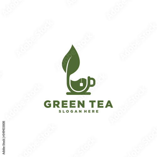 green tea logo in white background