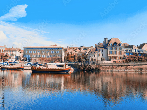 Obraz na plátně Bergerac, medieval town in Aquitaine Perigord