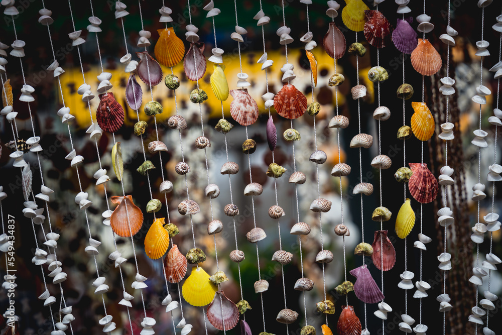 Handmade souvenir decorated with different sea shells Handmade souvenir decorated with different sea shells