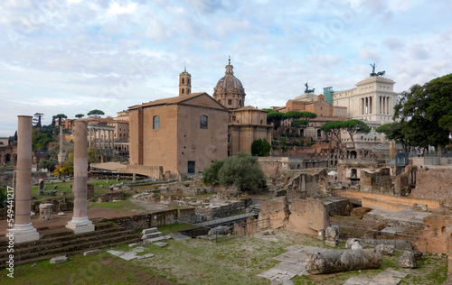 view of the roman forum city