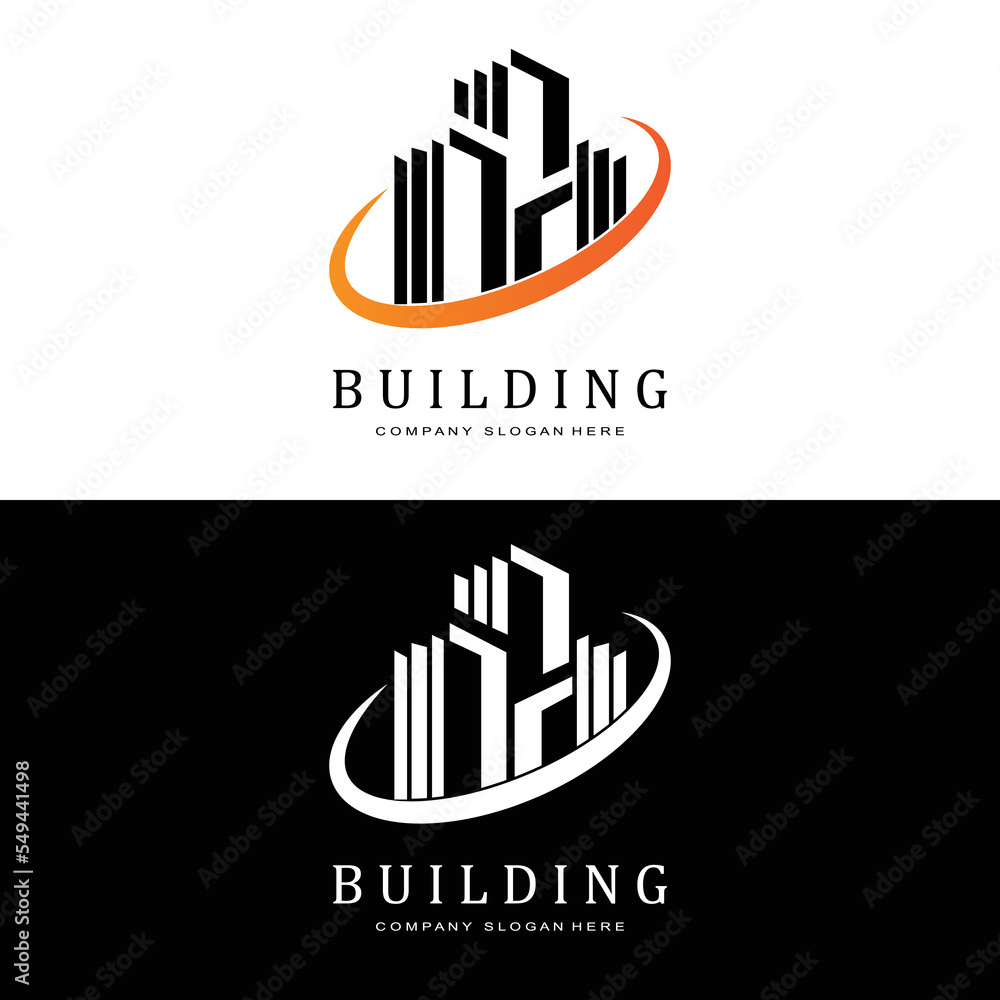 Building Logo, Residential Architect Vector, Design Suitable For Building Construction, Apartment, Housing