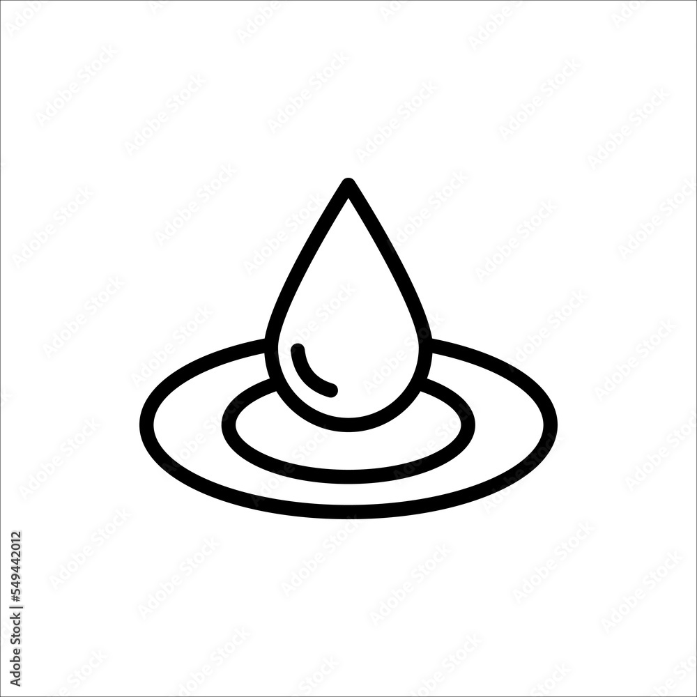 water icon, flat vector illustration on white background. water icon, flat vector illustration on white background.
