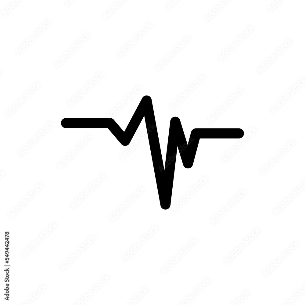 Heartbeat / heart beat pulse flat vector icon. Heartbeat / heart beat pulse flat vector icon.