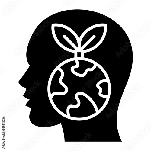 Think Eco Glyph Icon