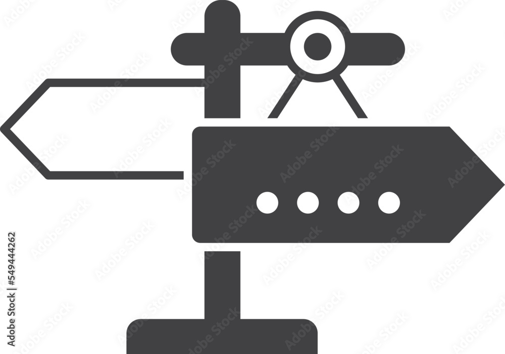 junction sign illustration in minimal style junction sign illustration in minimal style