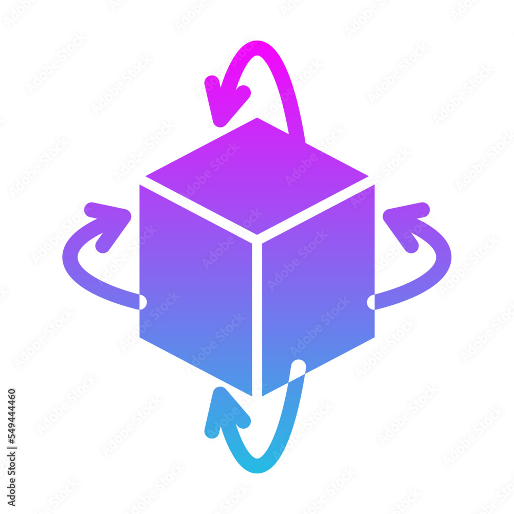 360 Degrees Glyph Gradient Icon 360 Degrees Glyph Gradient Icon