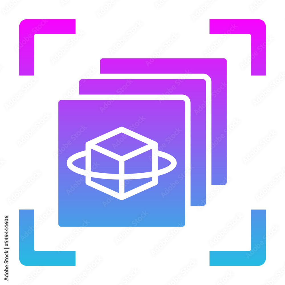 Depth Perception Glyph Gradient Icon Depth Perception Glyph Gradient Icon