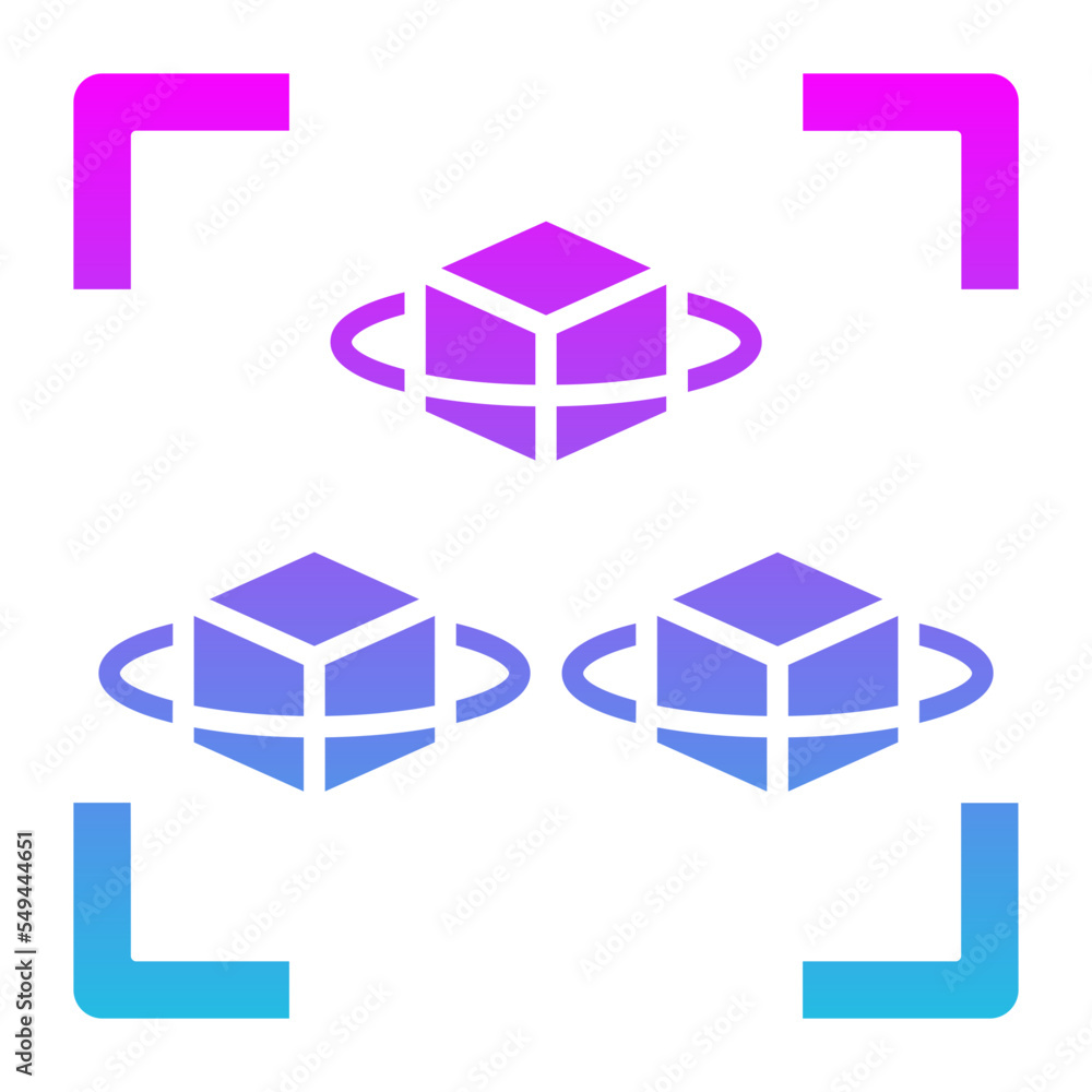 Cubes Glyph Gradient Icon Cubes Glyph Gradient Icon
