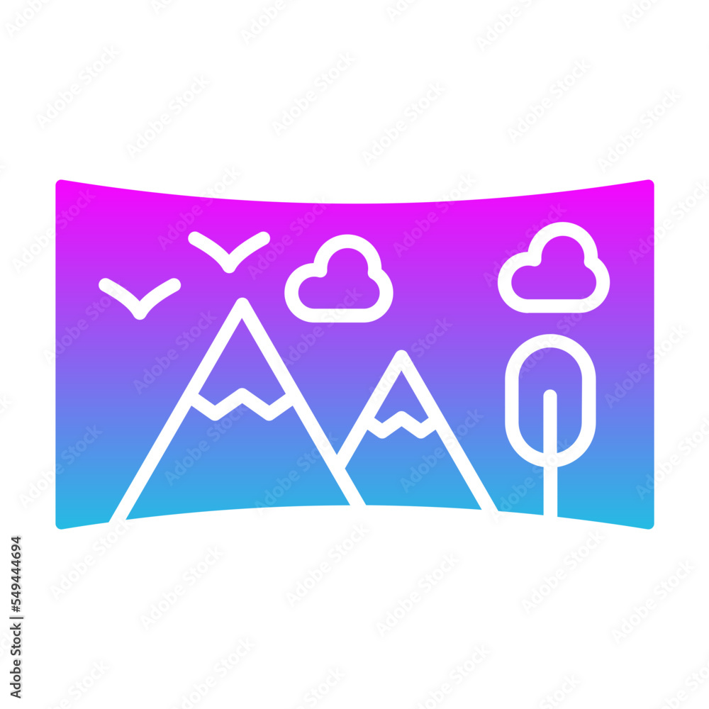 Panorama Glyph Gradient Icon Panorama Glyph Gradient Icon