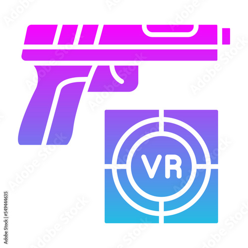 Shooting Game Glyph Gradient Icon