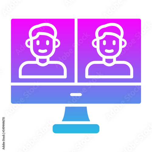 Video Call Glyph Gradient Icon