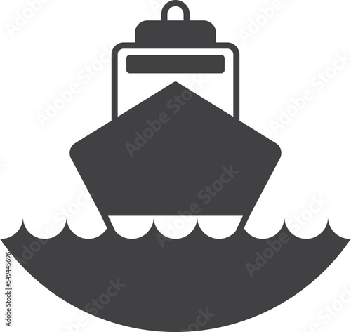 yacht illustration in minimal style