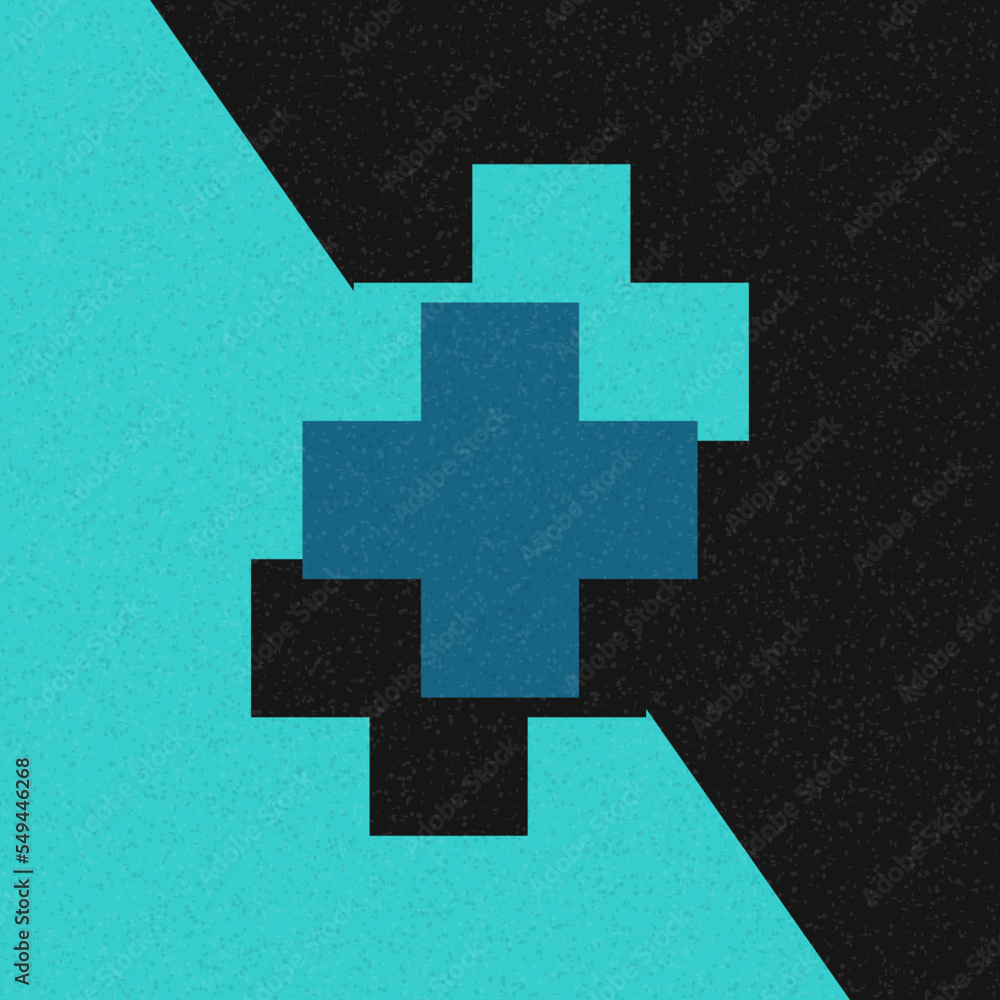 Obraz premium Decorative abstract colorful geometric figures slice shadow background illustration