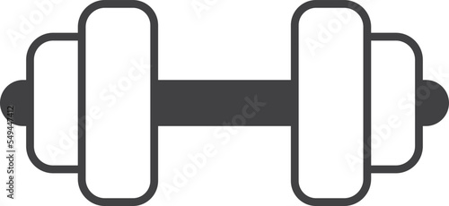 dumbbell illustration in minimal style