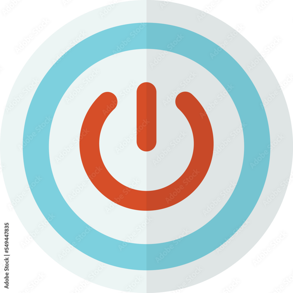on and off button illustration in minimal style on and off button illustration in minimal style