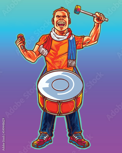 Netherlands Football Supporter Cartoon Character