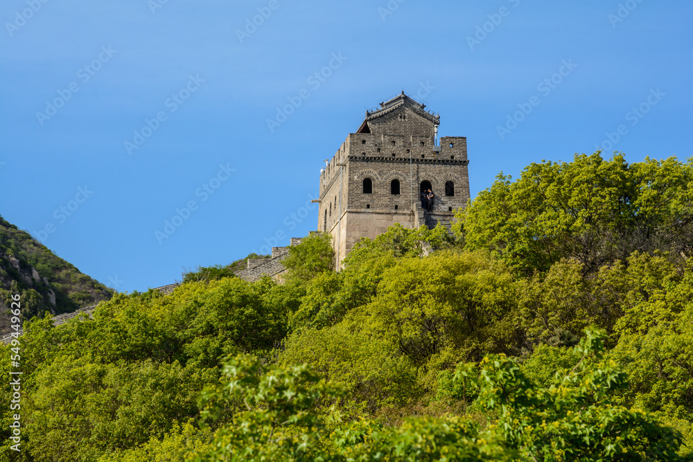beautiful watchtower. Old building. The Great Wall of China