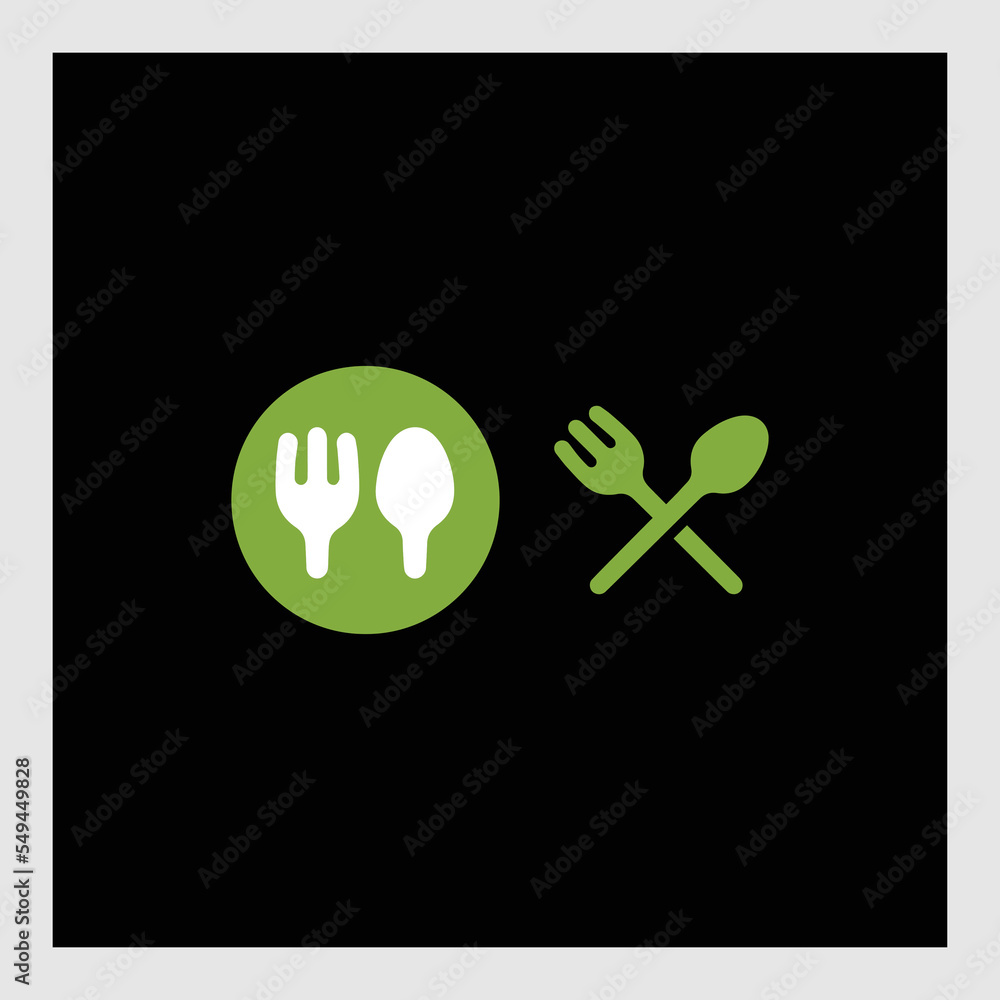 Food Logo Design Template. Spoon and Fork Logo Food Logo Design Template. Spoon and Fork Logo