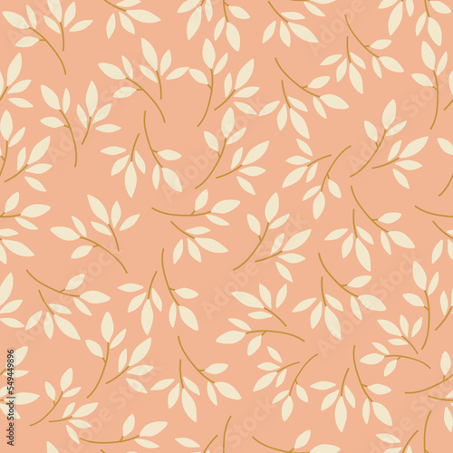 Rustic hand drawn leaves, autumn leaves, foliage pattern, seamless, colorful conversational print.Organic, sustainable, leaf illustrations for fashion, textile, wallpaper, packaging, girls, kids women