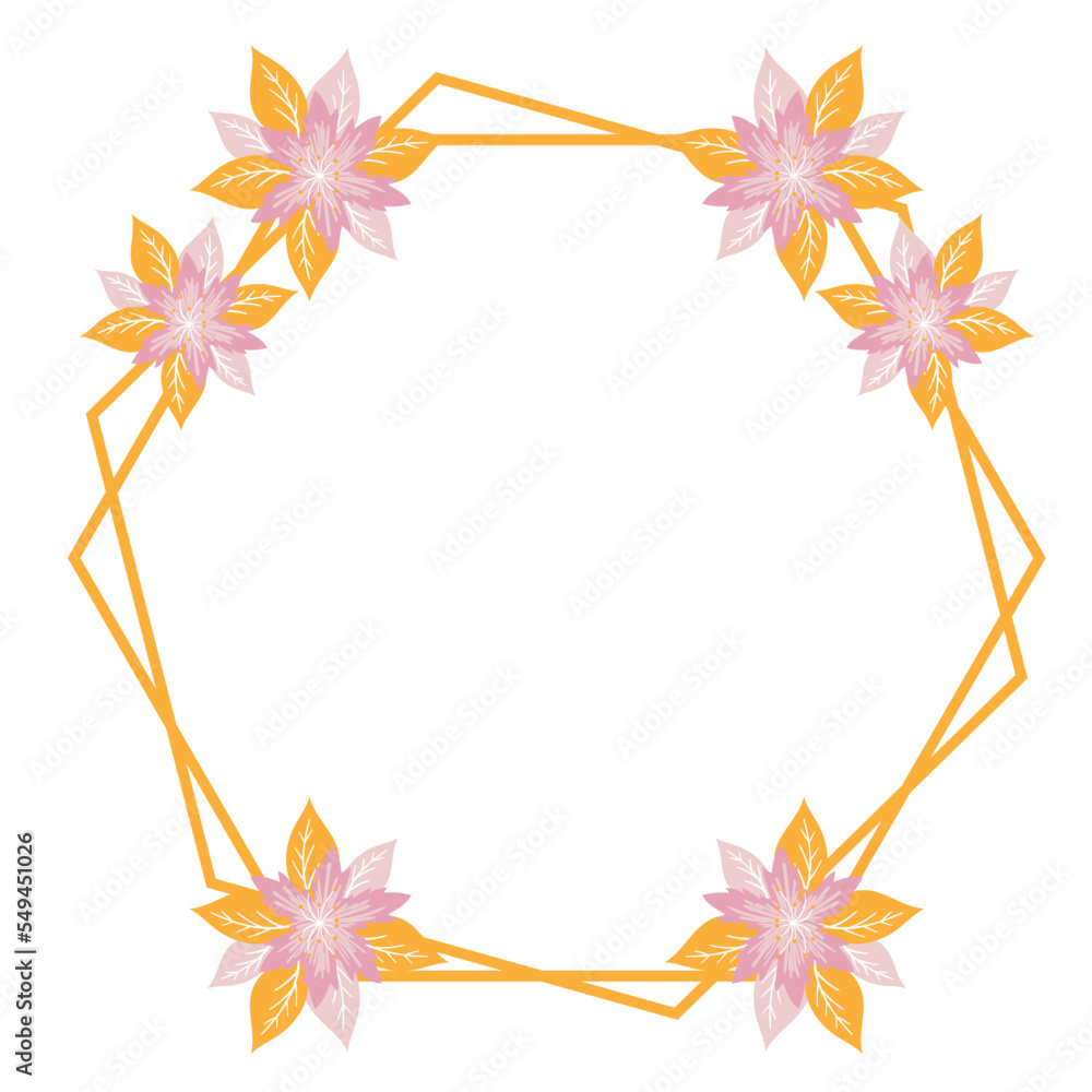 Obraz premium abstract frame with flower