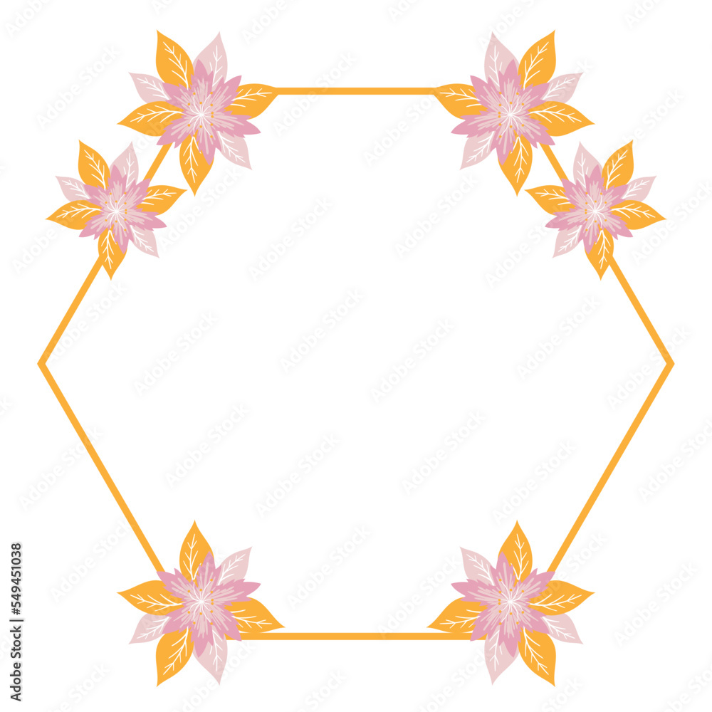 Obraz premium abstract frame with flower