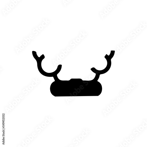 Gazelle horn icon. Simple style nature conservation association poster background symbol. Gazelle horn brand logo design element. Gazelle horn t-shirt printing. Vector for sticker.