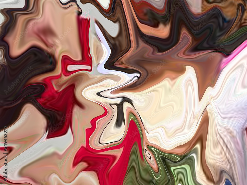 Digital Art Abstract Pattern Unique Liquid Background.