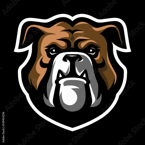 Fotobehang Bulldog head icon