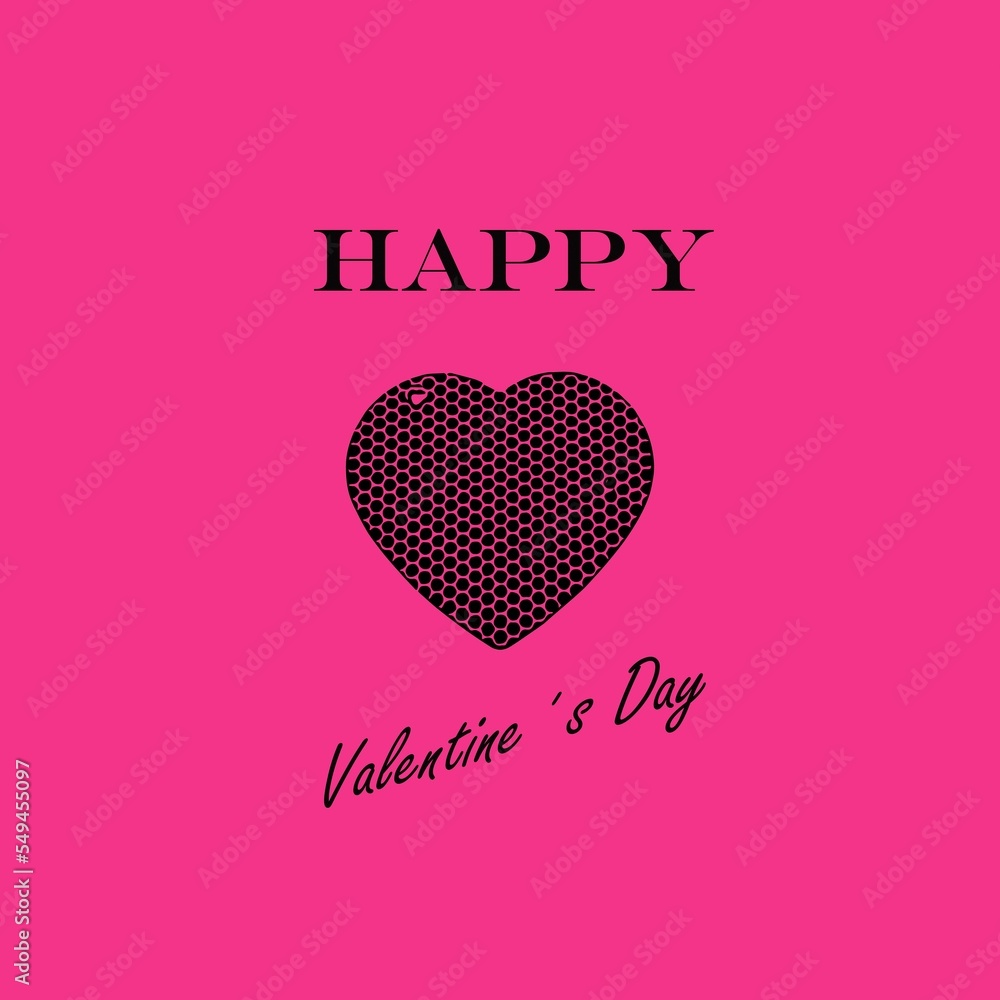 Happy Valentine´s Day text on a pink background