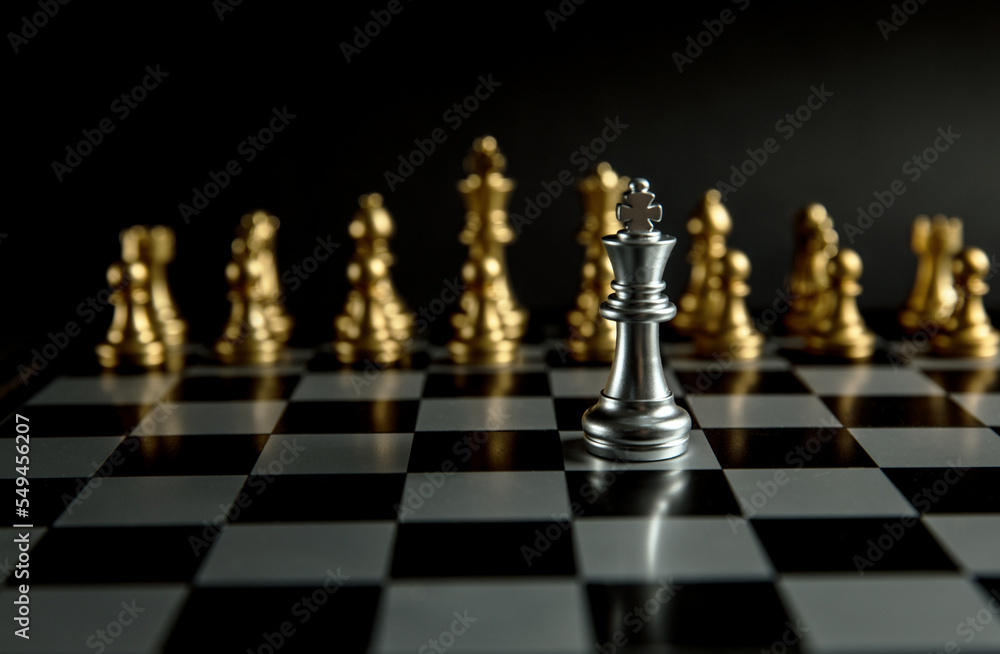 Chess pieces on the board Chess pieces on the board