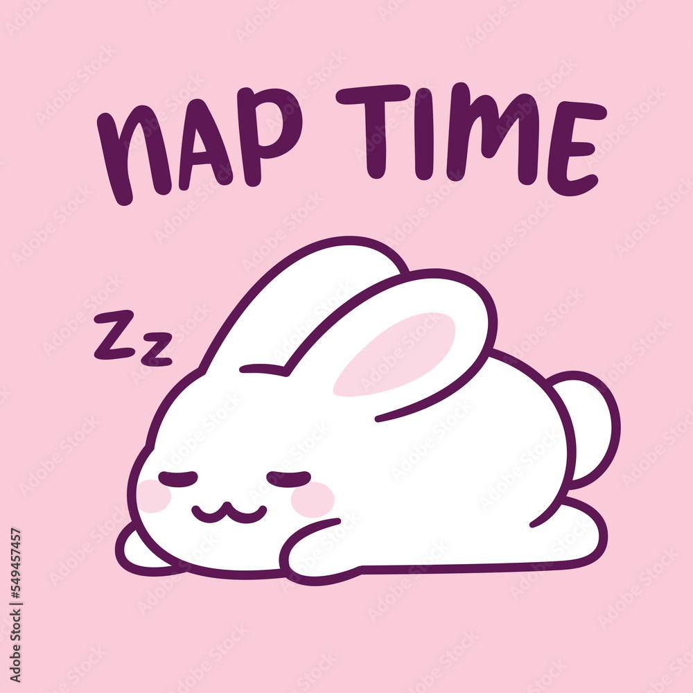 Cute cartoon sleeping bunny Stock Vector
