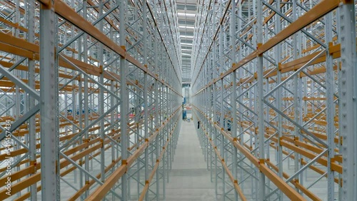 Wallpaper Mural Newly Constructed Warehouse Interior Racking System Flythrough Torontodigital.ca