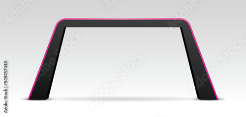 black pink archway 3d illustration vector in modern beauty style