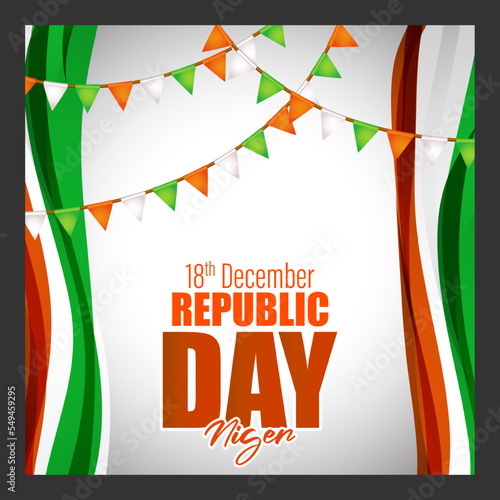 Vector illustration of happy Niger republic day