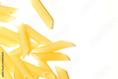 Pasta on a white surface close-up