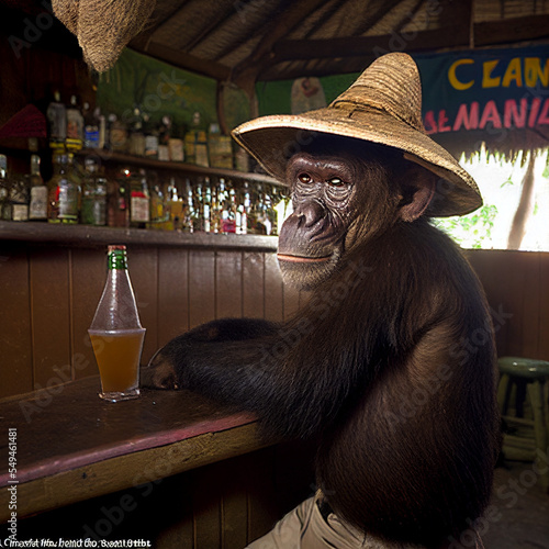 Monkeying around at the bar