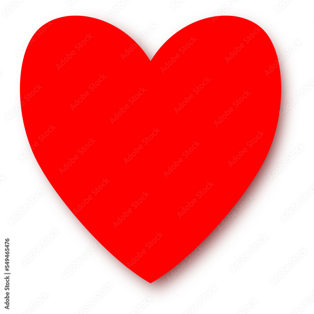 red heart isolated on white red heart isolated on white