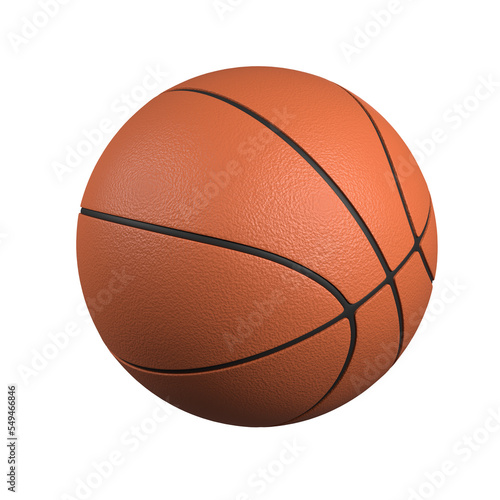 Basketball isolated on white background. 3D render