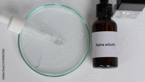 Alpha arbutin in a bottle