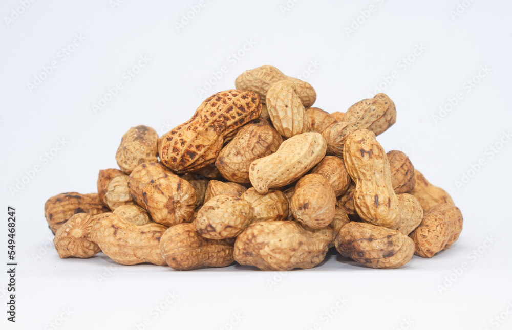 Pile of peanuts. Isolated on white background Pile of peanuts. Isolated on white background