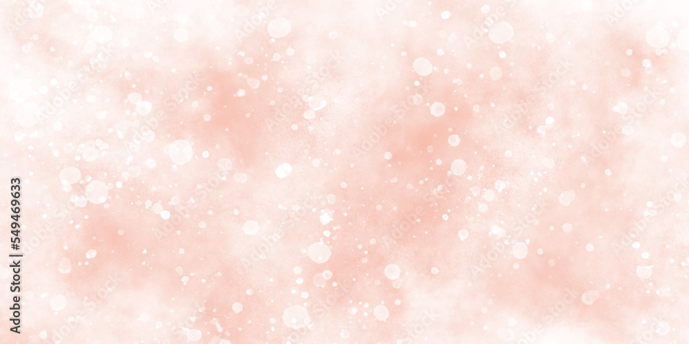 Pink background with bokeh, beautiful pink watercolor background with various bokeh surrounding randomly, soft pink texture with smoke and clouds. Pink background with bokeh, beautiful pink watercolor background with various bokeh surrounding randomly, soft pink texture with smoke and clouds.