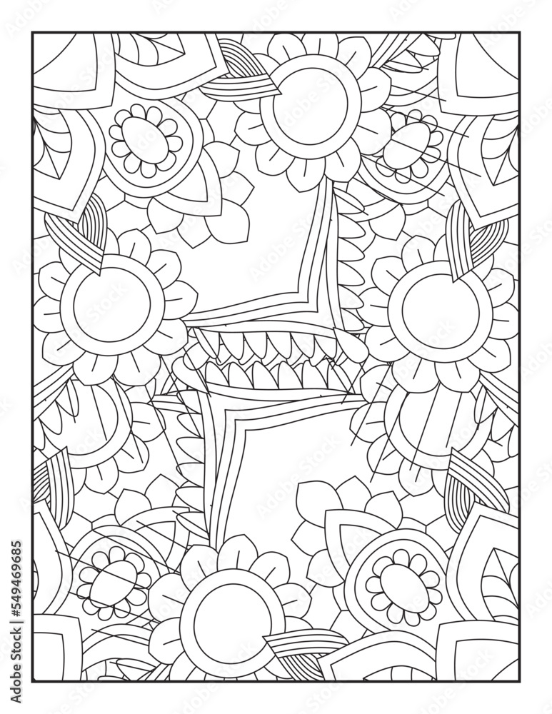 Mandala Coloring Pages, Pattern Coloring Page, Adult Coloring Page.