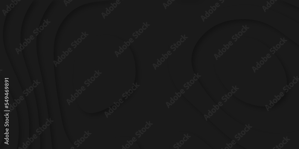Geometric papercut black luxury background and elements, topography map concept. Abstract paper cut layered black posters. Fluid shapes brochure template. For banner, identity card, cover. Geometric papercut black luxury background and elements, topography map concept. Abstract paper cut layered black posters. Fluid shapes brochure template. For banner, identity card, cover.