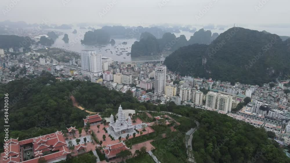 Ha Long, Vietnam - November 26, 2022: Aerial View of The Ha Long Bay Ha Long, Vietnam - November 26, 2022: Aerial View of The Ha Long Bay
