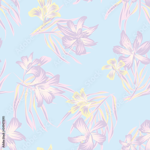 Oriental Floral Seamless Pattern Design Background © Siu-Hong Mok