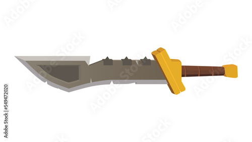 Metal Swords, straight swords, Asia sword, vector realistic sword isolated on white background, vector illustration, Dagger and Knife