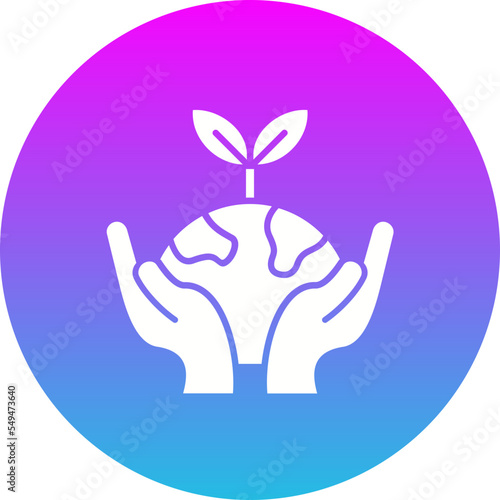 Environment Gradient Circle Glyph Inverted Icon