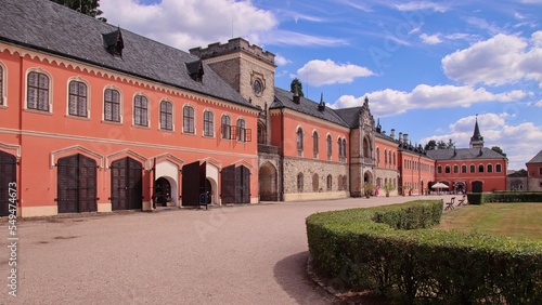 A view to the castle Sychrov, Czech republic