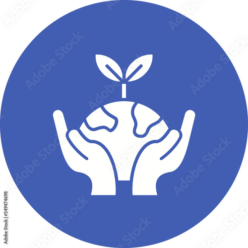 Environment Multicolor Circle Glyph Inverted Icon