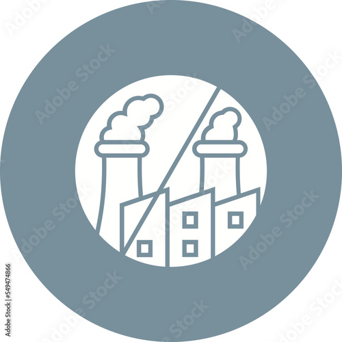 Zero Emission Multicolor Circle Glyph Inverted Icon